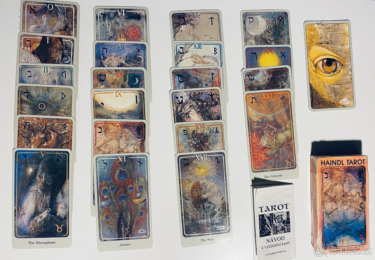 Tarotové karty Haindl Tarot Deck + přírodní. kniha jako nové - 5
