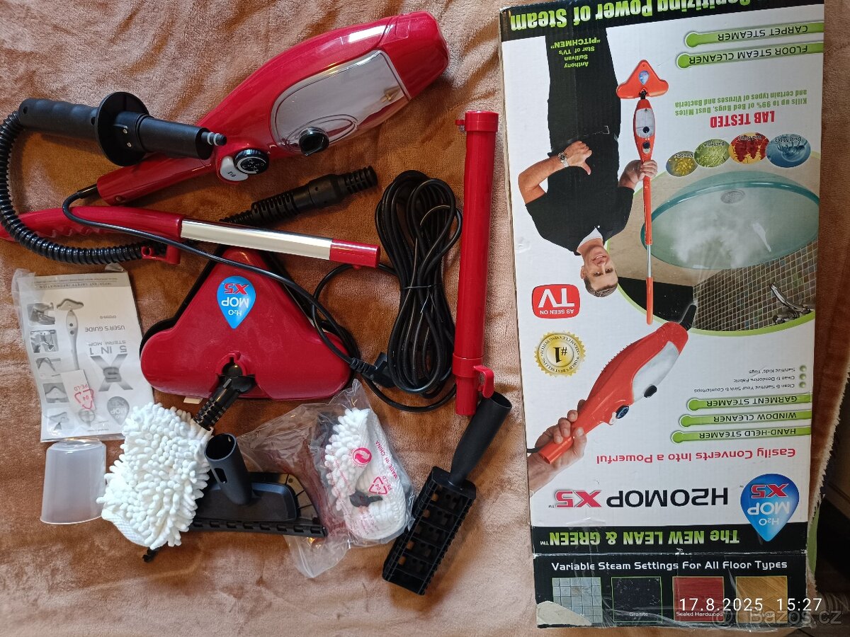 Prodám SADU ELEKTR. PARNÍHO MOPU H20, 1300W - 5