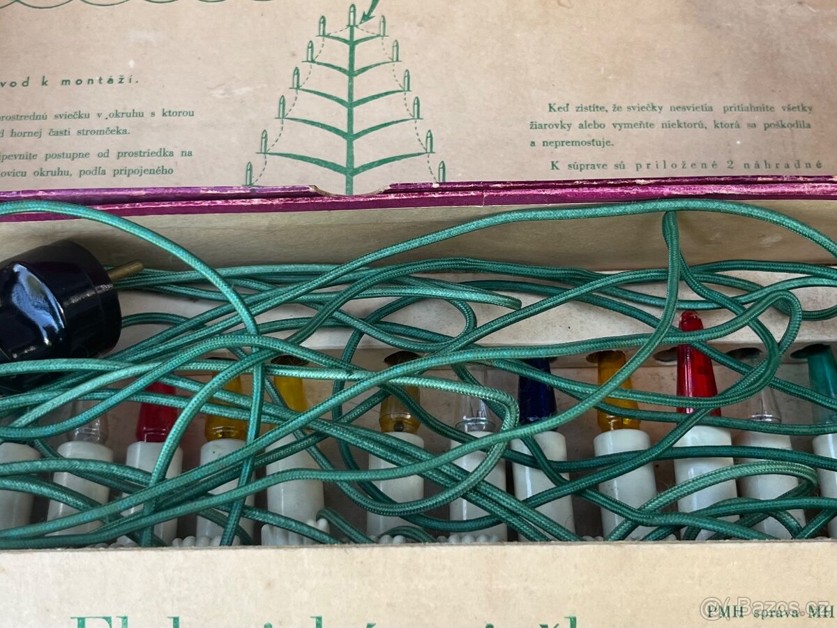 Prodám vánočí el. svíčky z roku 1957 - 5