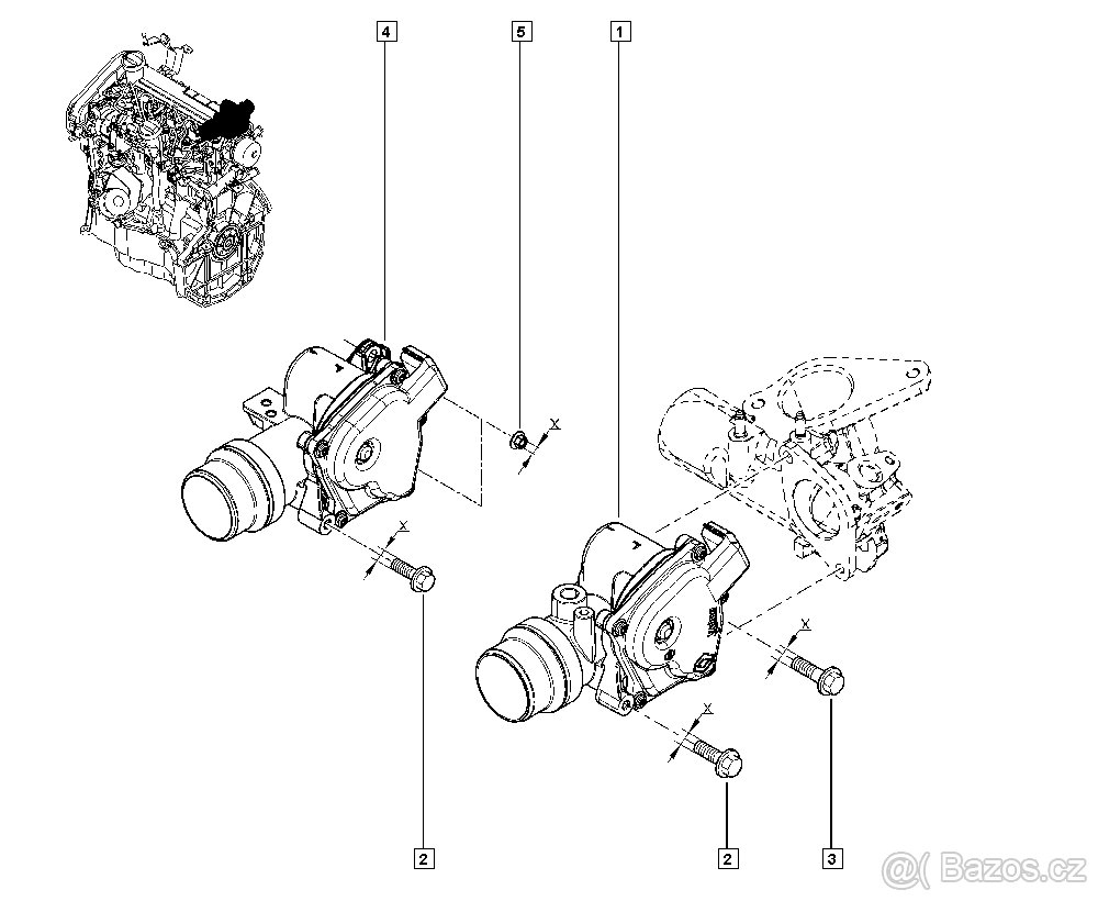 Prodám škrtící klapku Dačia 1,5 dci 55KW 161A05457R - 5