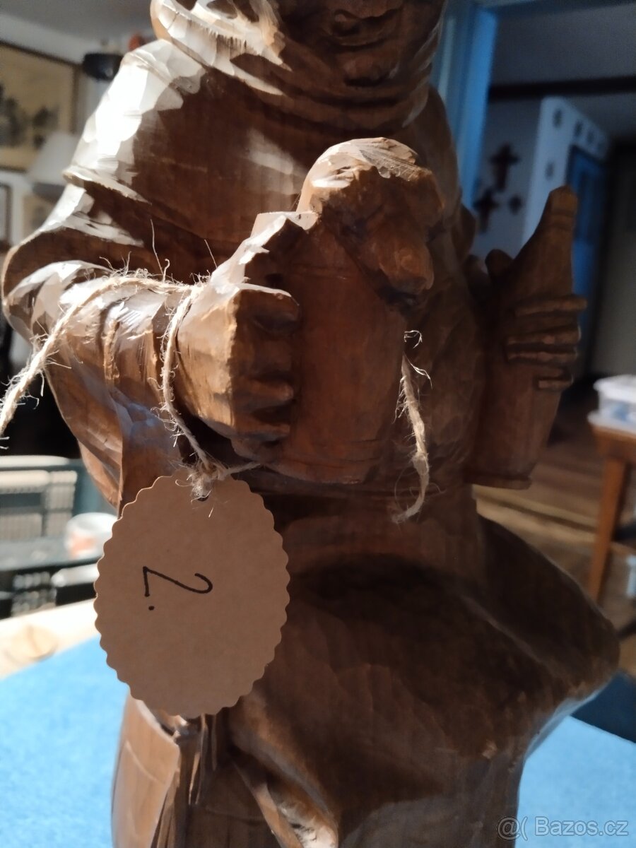 Dřevěná socha, ručně vyřezávané, - 5
