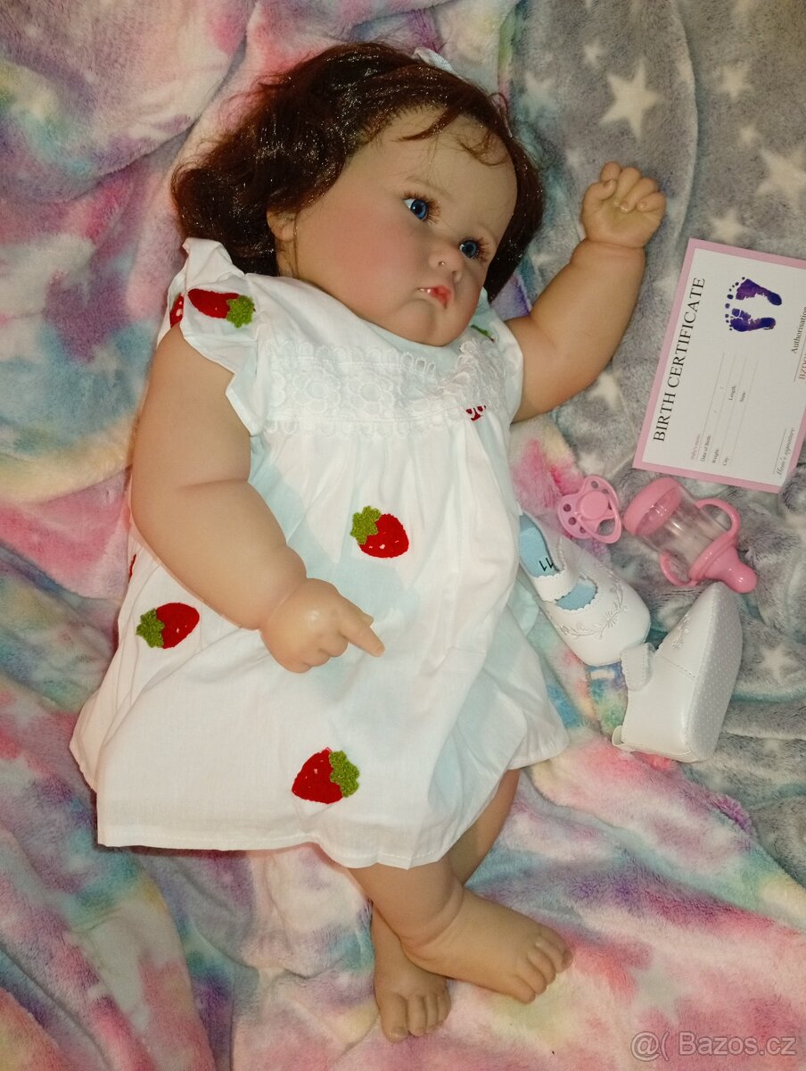 Realistická Reborn panenka buclatá holčička - 5