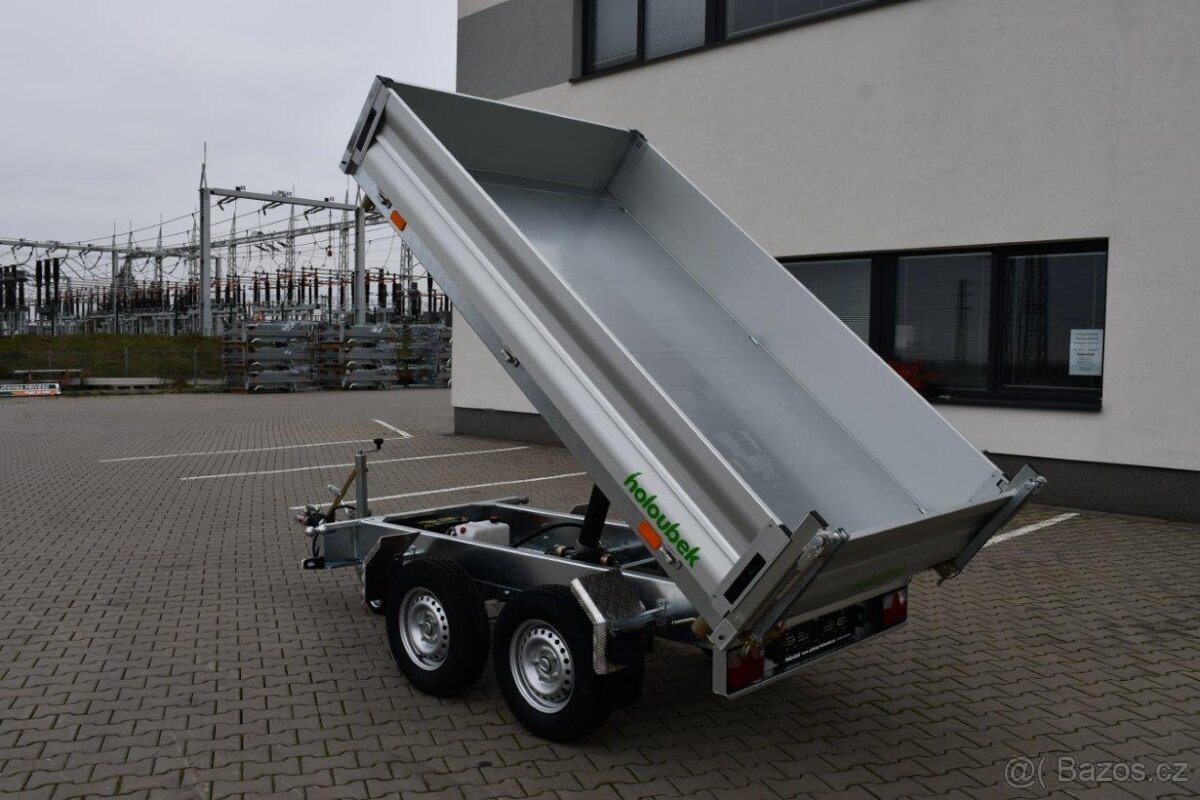 Třístranný sklápěcí přívěs do 2700 kg 2,6m ELEKTOHYDRAULIKA - 5