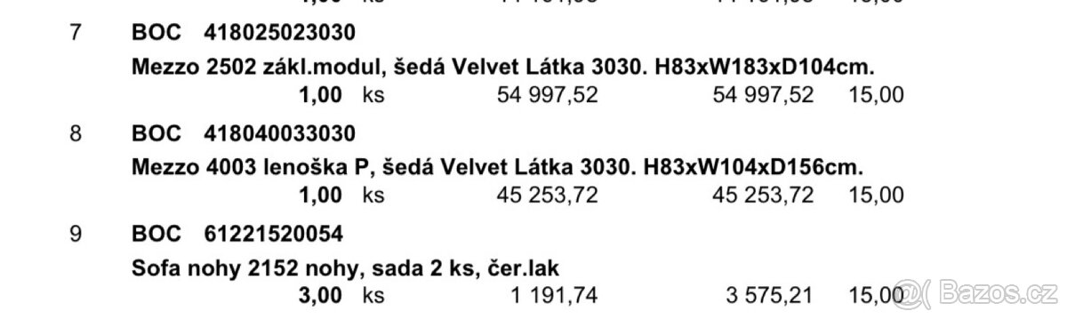 Pohovka Mezzo šedá Velvet - 5