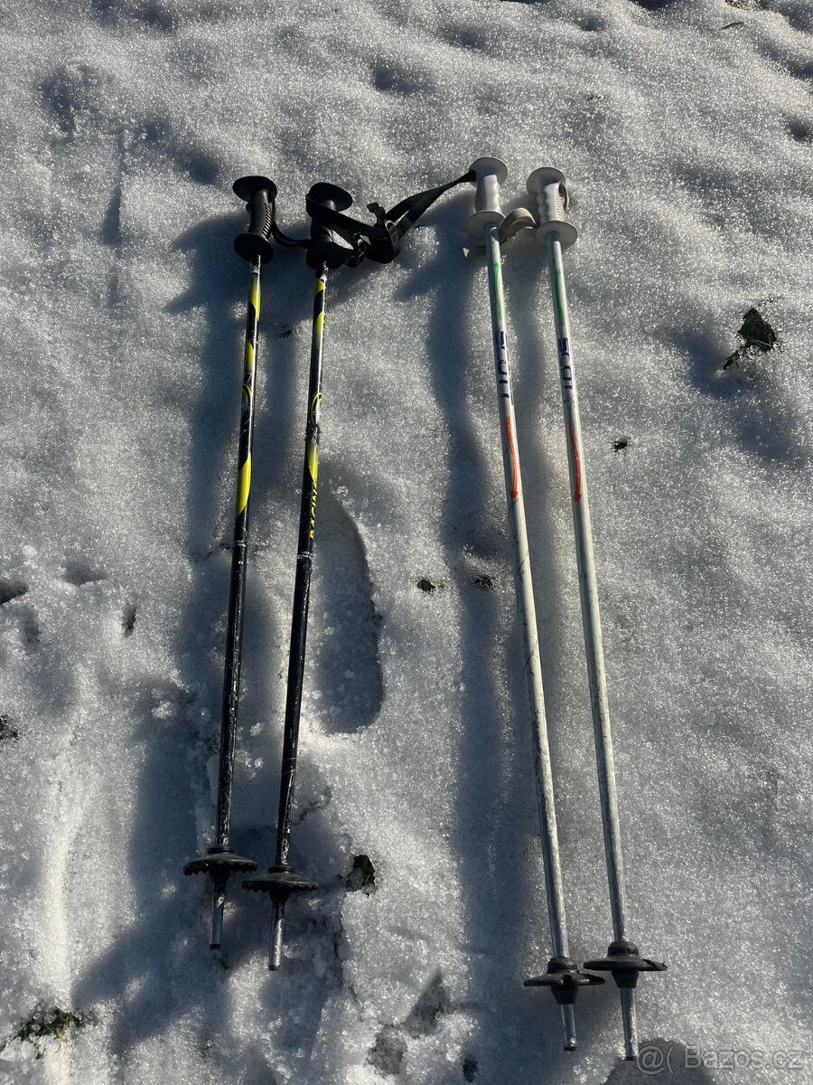 Dětské sjezdovky Dynastar s vázáním, dvoje hůlky - 5