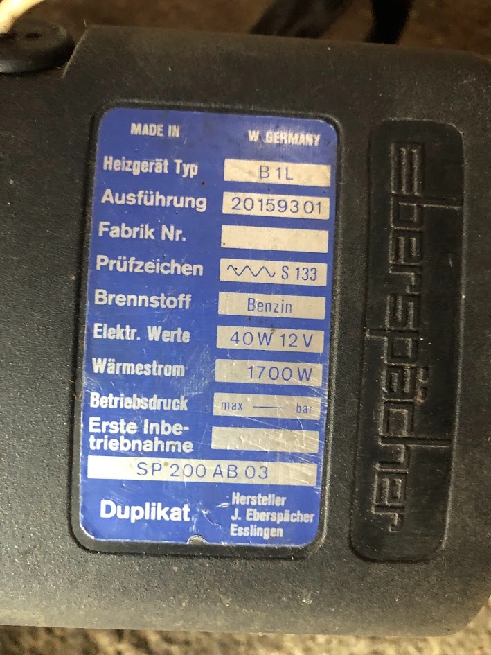 Benzinové topení Eberspächer - 5