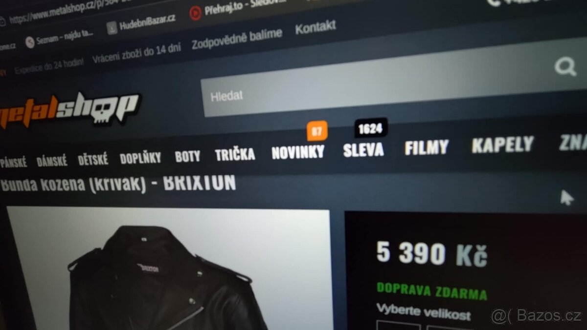 bunda kožená (křivák) - BRIXTON Vel.3XL - 5