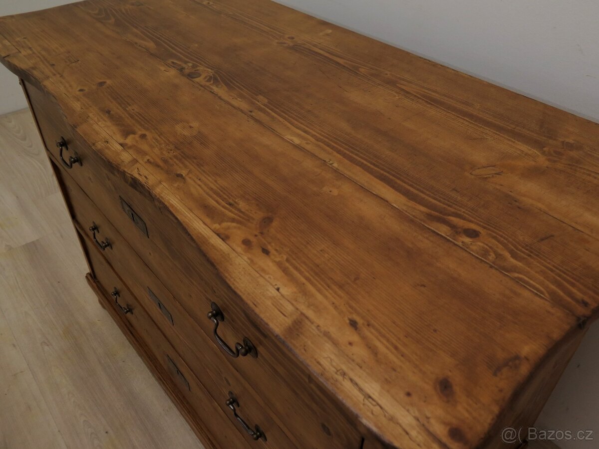 Originál stará komoda z masivu po renovaci - 5