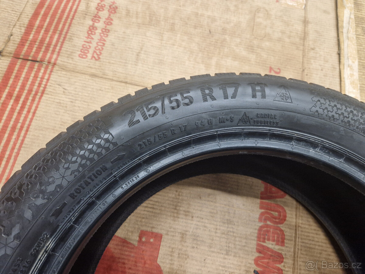 215/55 r17 zimni pneumatiky 2ks 215 55 17 215/55/17 zimní - 5