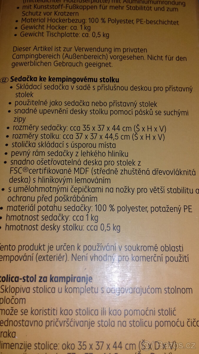 Sedačka/ stolek 2v1 , 2 ks Countrý Side - 5