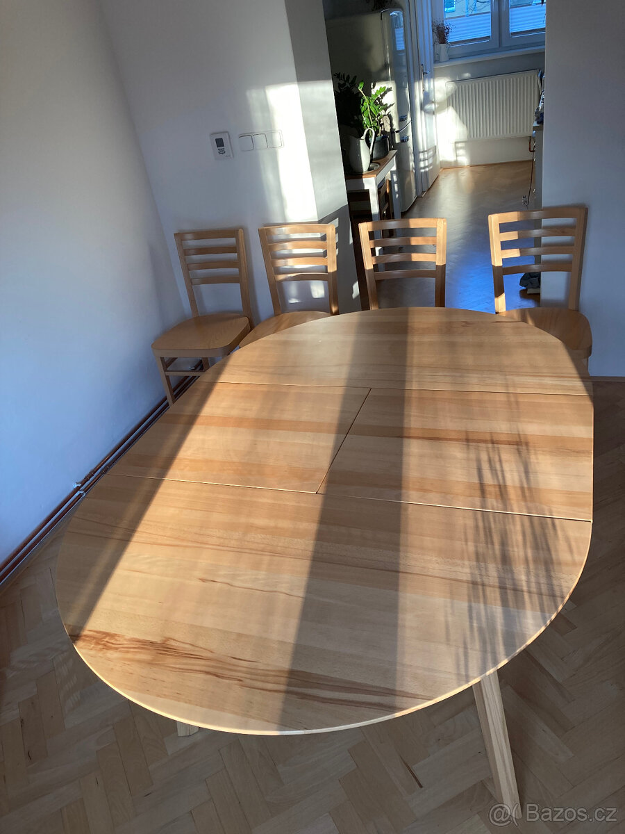 Jídelní stůl a židle masiv buk - 5