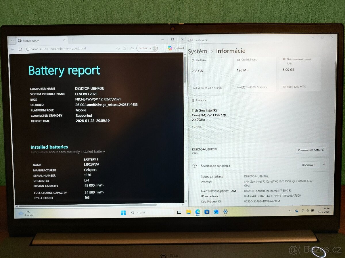 Lenovo ThinkBook 15 G2 i5 8GB 256GB - 5
