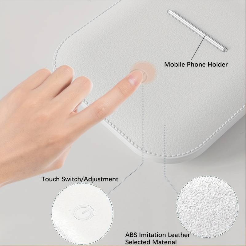 Stolní lampa LED skládací, 3 odstíny světla + držák na mobil - 5