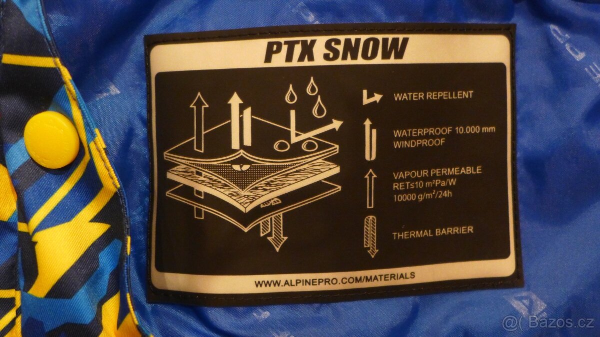 Komplet lyžařské bundy a kalhot ALPINE PRO vel. 140/146 - 5