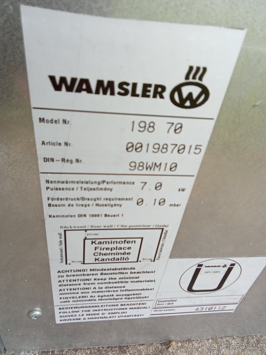 Krbová kamna Wamsler 198 70 - 5