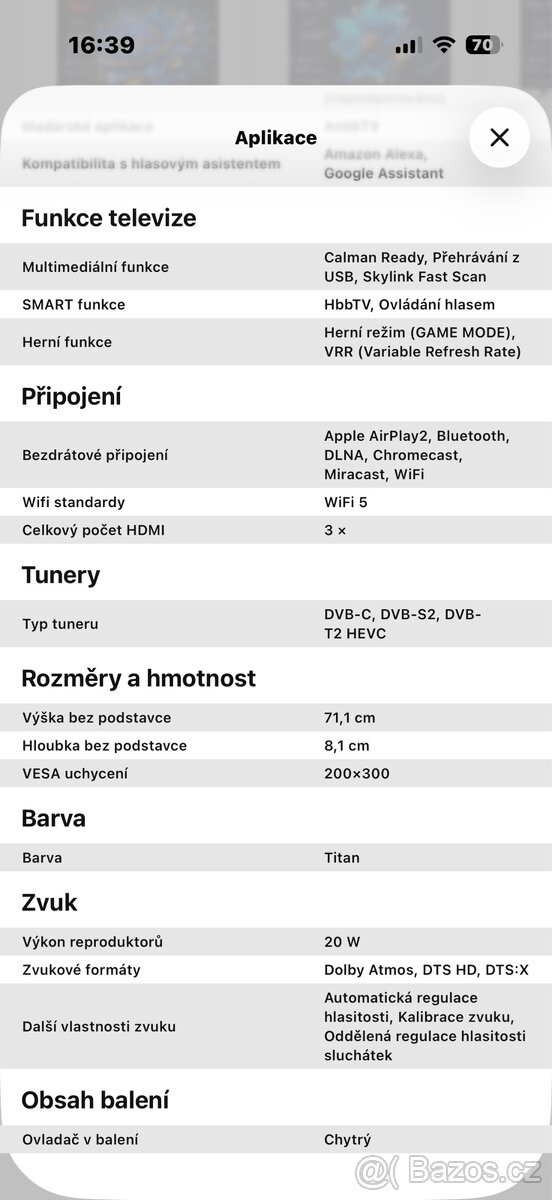 Televize 55" TCL 55T7B QLED - 5