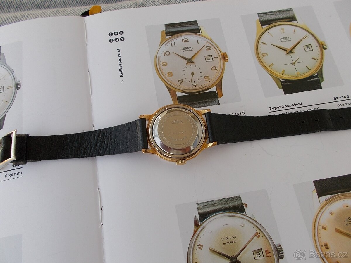 rare typ zlacene prachutesne pouzdro hodinky prim rok 1965 - 5