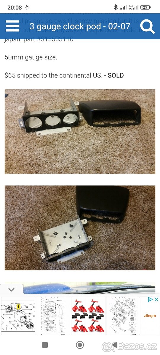 Subaru Impreza STI,WRX aj. GD,GG originální kaplička. - 5