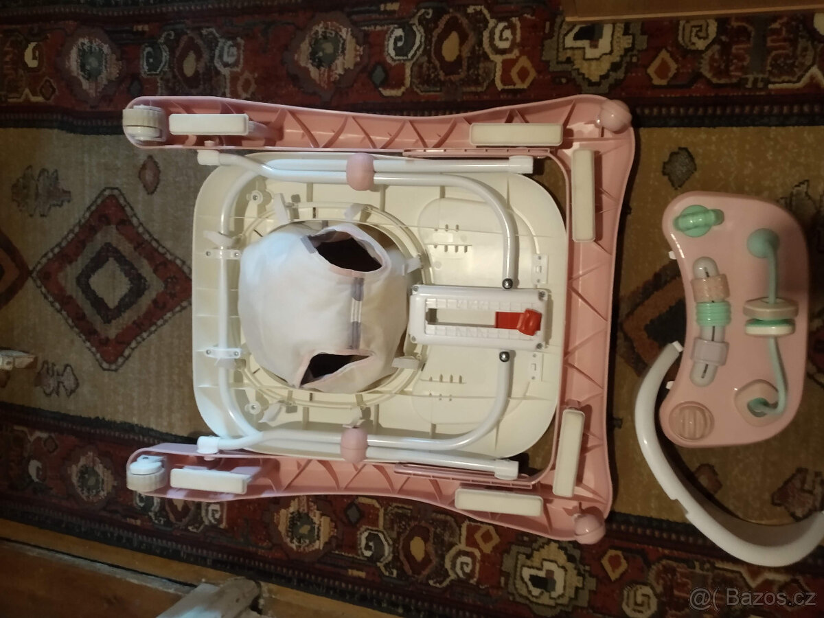 Dětské chodítko ECOTOYS - růžové - 5