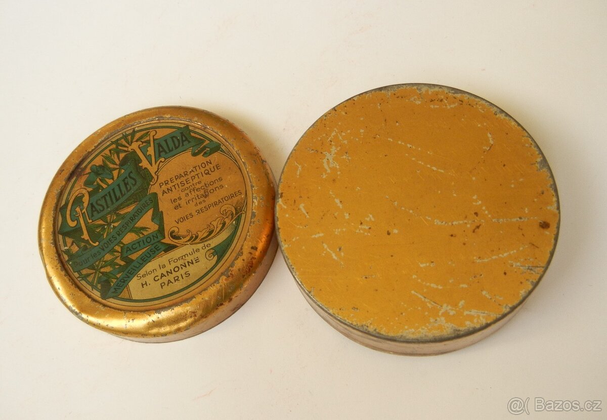Starožitná plechová krabička Pastilles Valda - 5