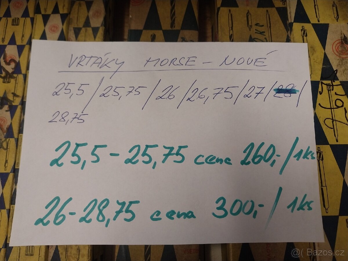 Vrtáky s kuželovou stopkou, HSS, nepoužité - 5