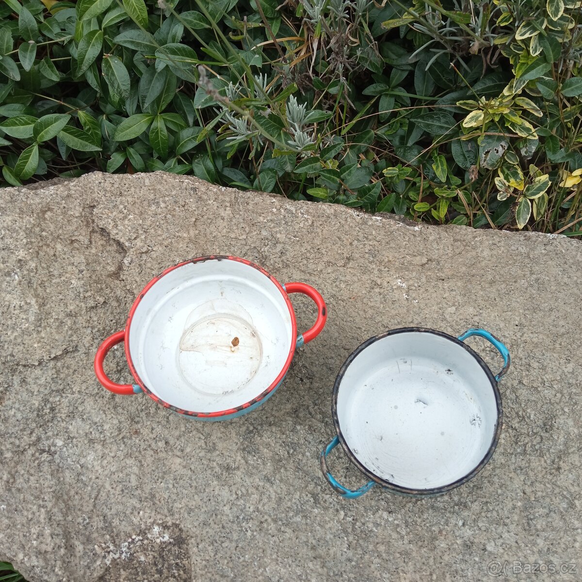 Smaltované modré nádobíčko pro panenky - 5