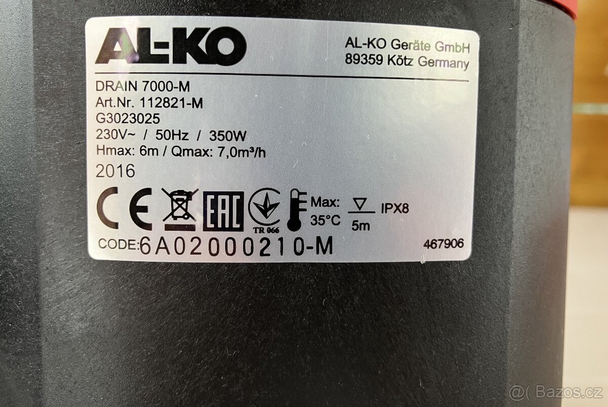 Prodám ponorné čerpadlo AL-KO 7000 - 5