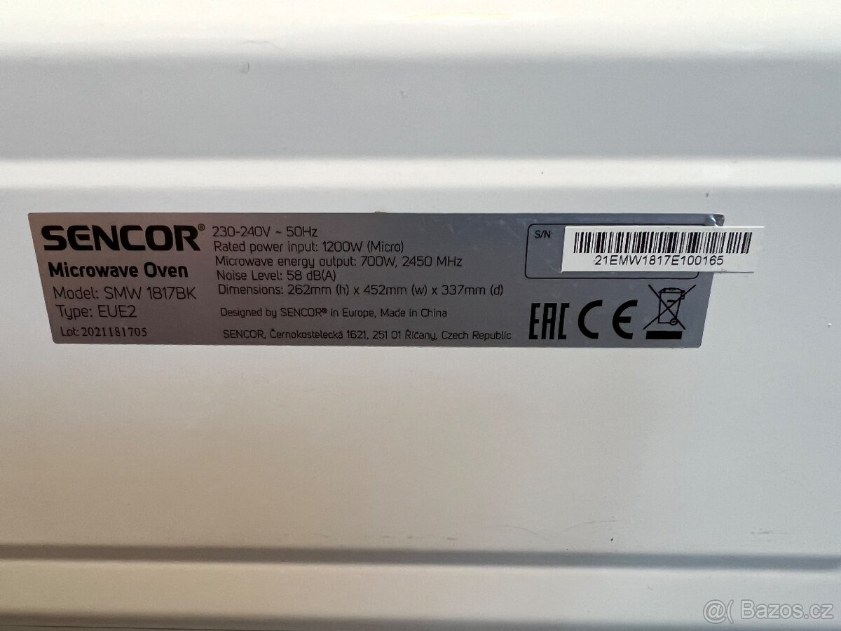 Milrovlná trouba SENCOR - 5