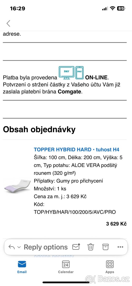 Vrchní matrace/Topper na matraci - 5