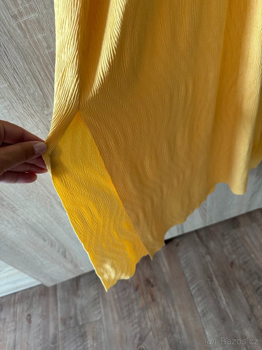 Midi žluté šaty - 5