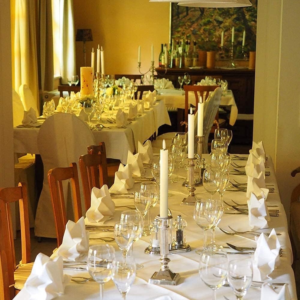 Bezplamenné bílé kuželové svíčky Eldnacele - 5