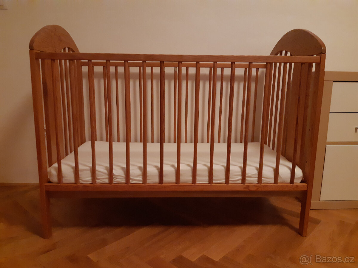 Dětská dřevená postýlka vč. matrace - 5