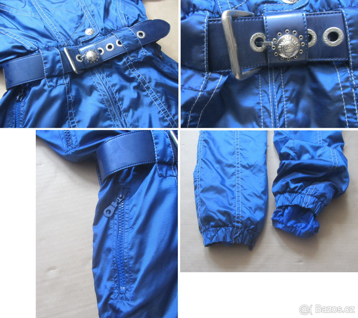Vintage 90s kvalitní modrá dámská snow kombinéza - 5