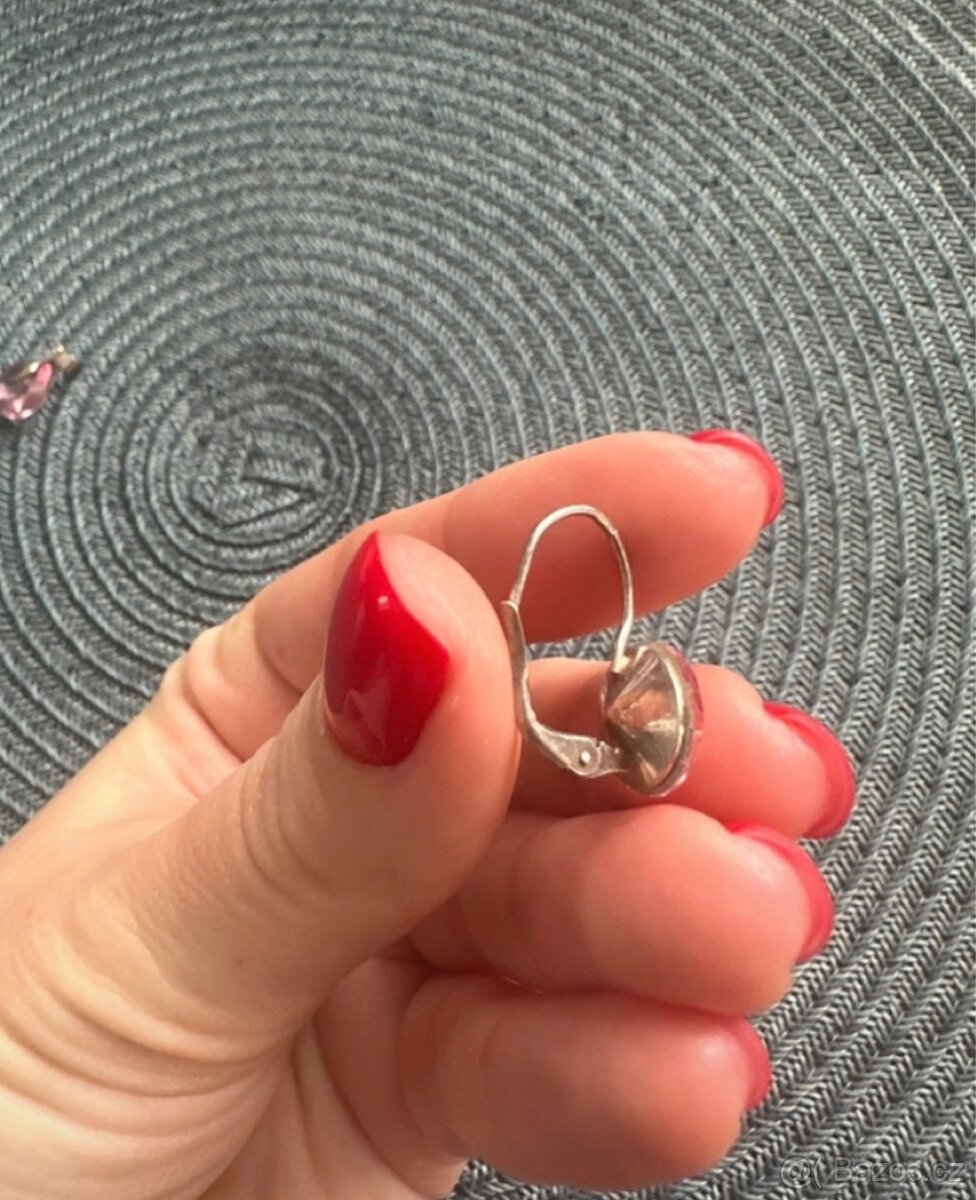 Stříbrný náušnice a přívěsek - 5