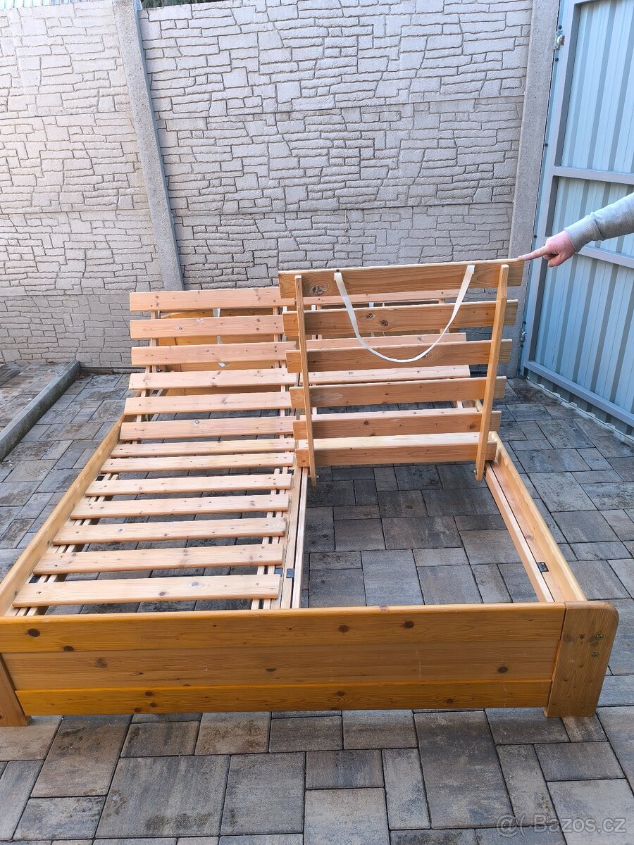 Prodám manželskou postel + Matrace ZDARMA - 5