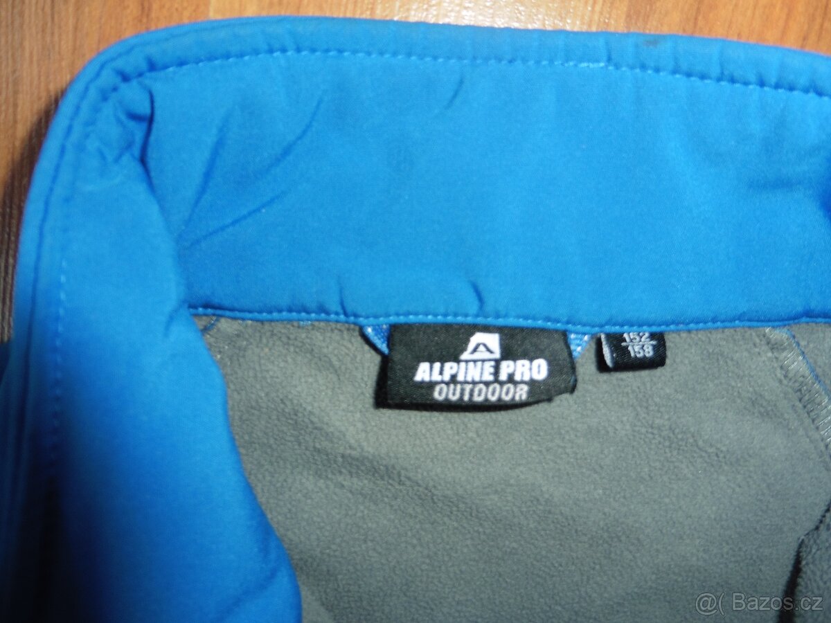 Modrá softshell bunda AlpinePro vel. 152/158 cm - 5