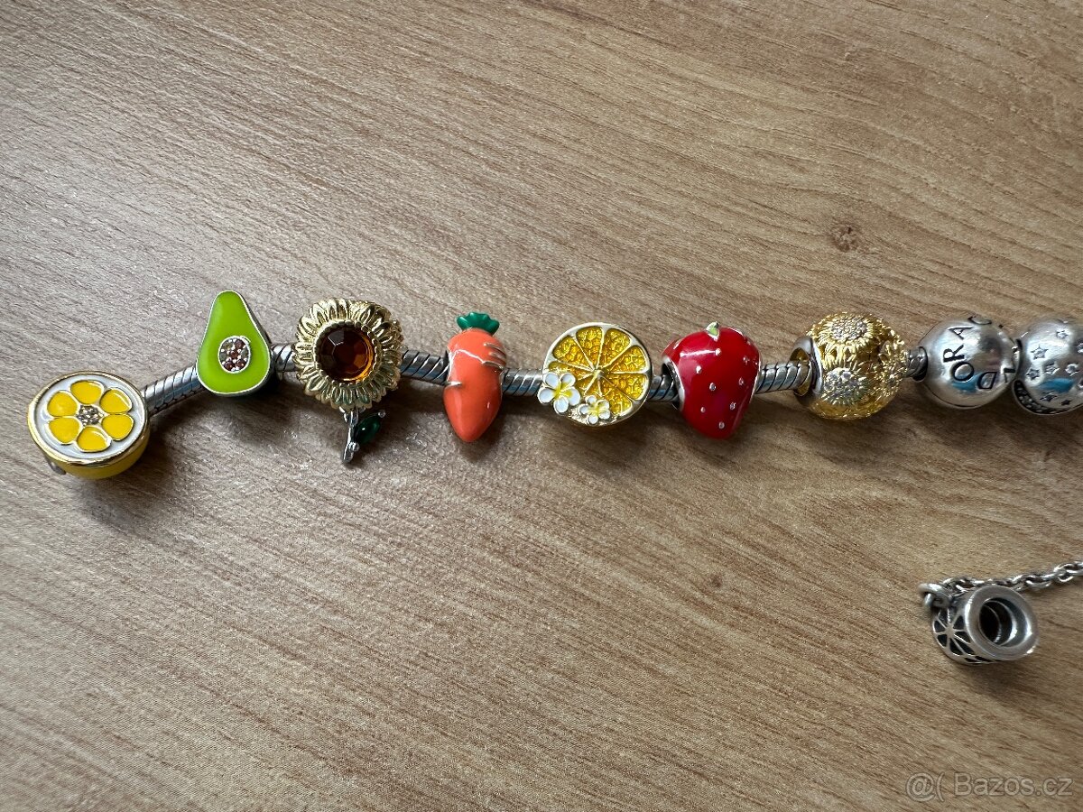 Korálek se slunečnicemi na Pandora náramek - 5