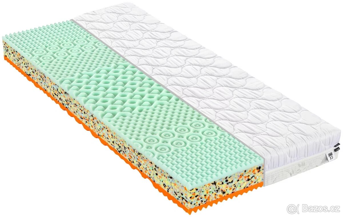 2ks nových matrací 90cnx200cm, stupeň tvrdosti H3/H4 - 5