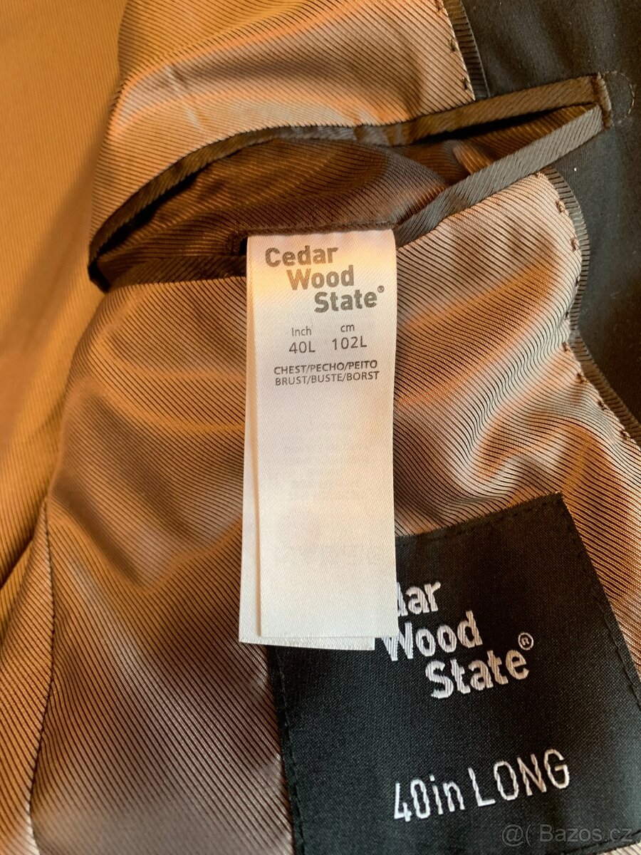 pánský černý oblek - vel. M - slim fit - 5