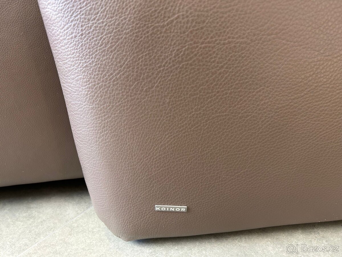 Kožená rohová pohovka Koinor (elektrická relaxační funkce) - 5