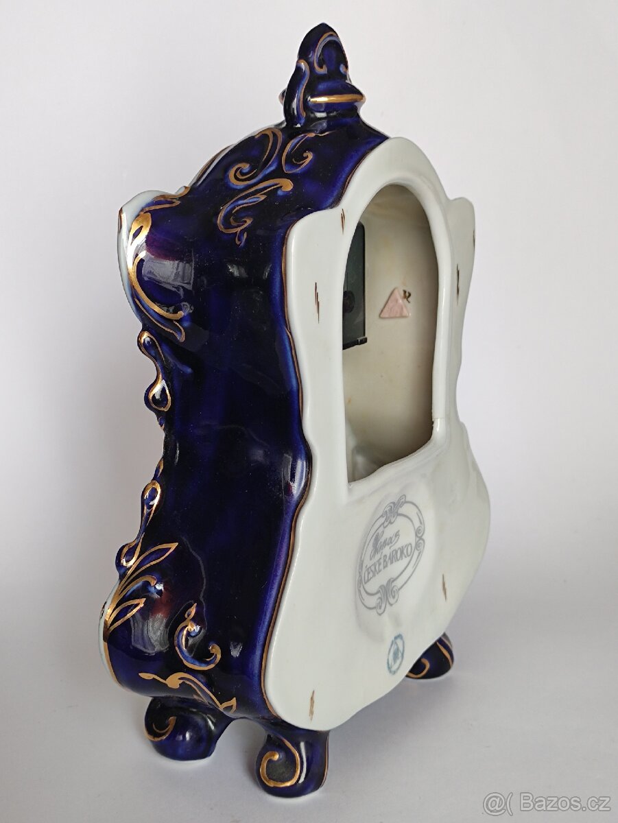 Hodiny Royal Dux, porcelán, starožitné, funkční, pošta 79.- - 5