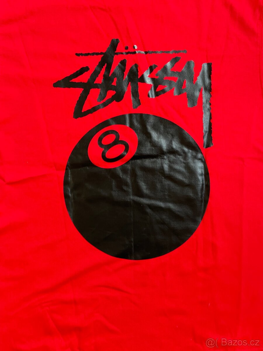 Červené stüssy tričko - 5
