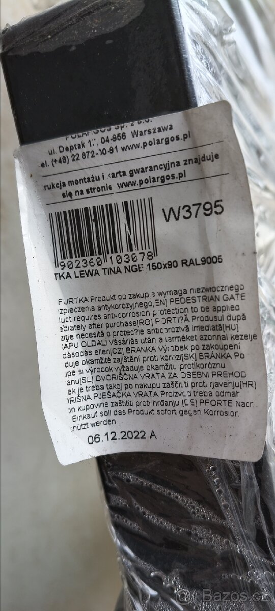 Nová branka 150x90 cm - 5