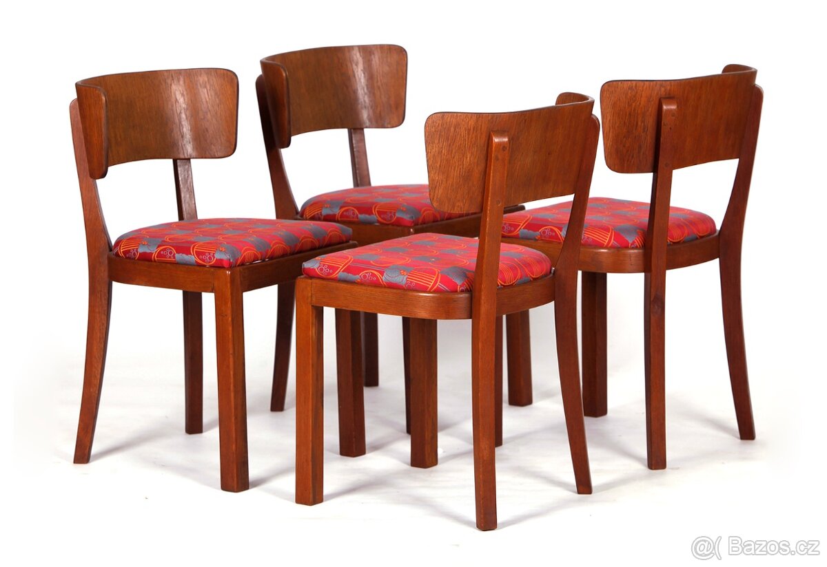 4x jídelní židle ArtDeco po přečalounění, TOP stav - 5