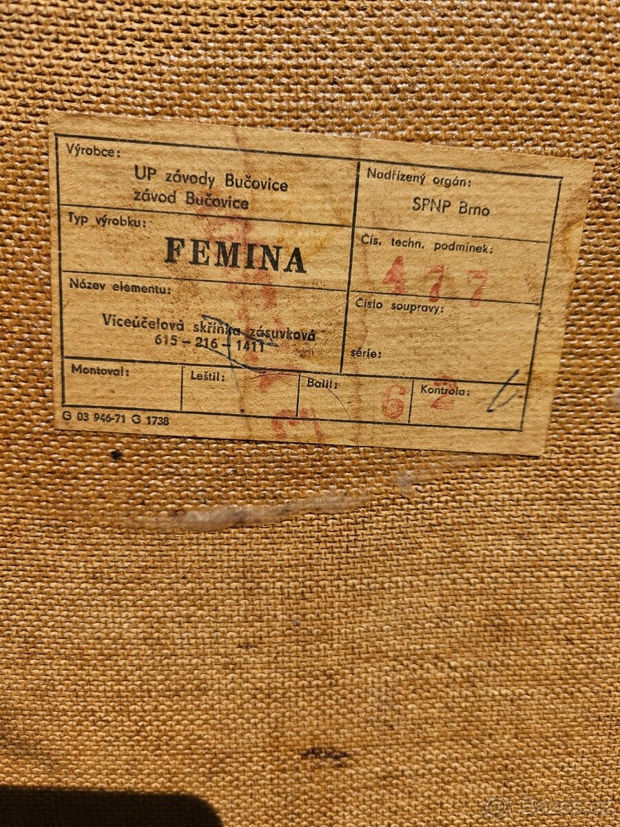 zrcadlo, toaletka, noční stolek - 1973-1974 - 5