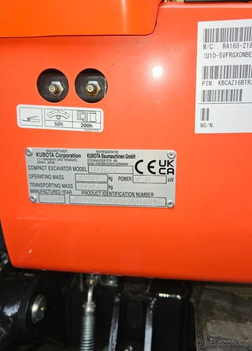 Minibagr bagr Kubota u10-5 - 5
