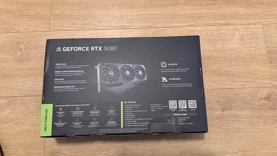 MSI GeForce RTX 5080 16GB - v záruce - 5