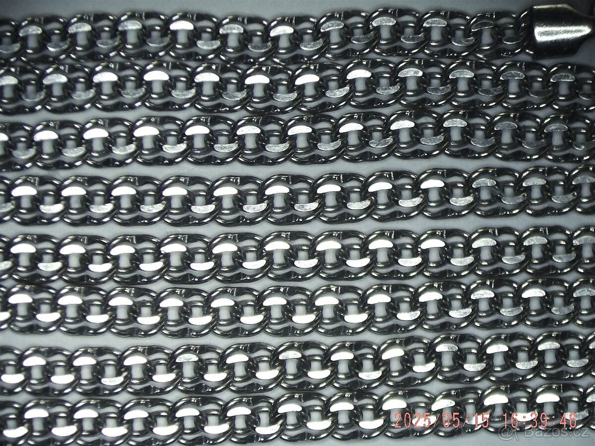 Stříbrný řetízek Bismark 60cm 9.69g ryzosti 925 - 5