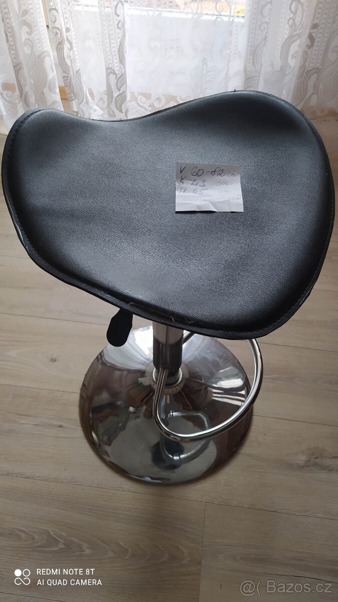 Barová posuvná nerezová zidle - 5