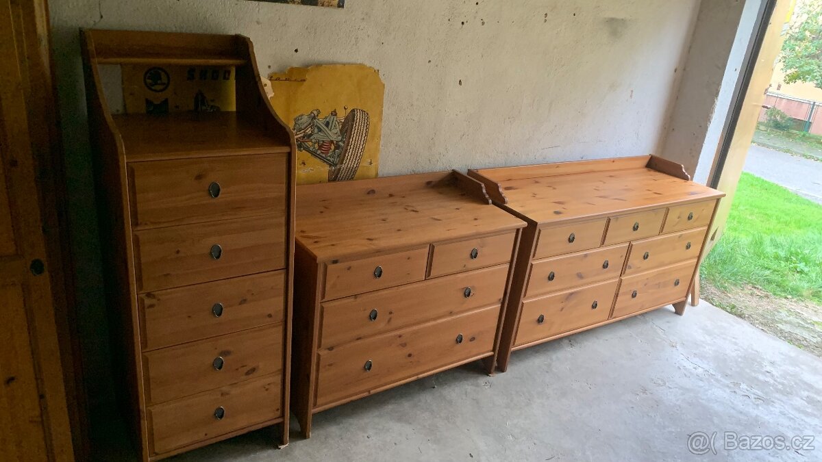 Ikea Leksvik komoda 4š masiv antik hemnes - 5